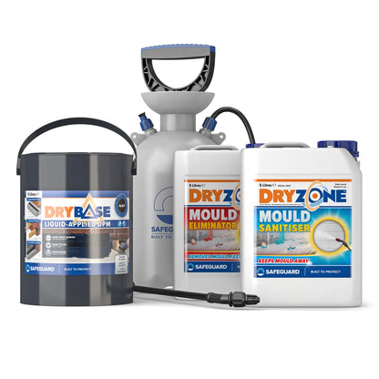 Drybase Liquid DPM & Dryzone Pro Grade Mould Removal and Prevention Kit