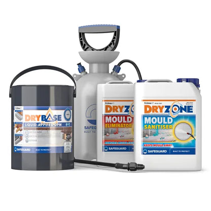 Drybase Liquid DPM & Dryzone Pro Grade Mould Removal and Prevention Kit